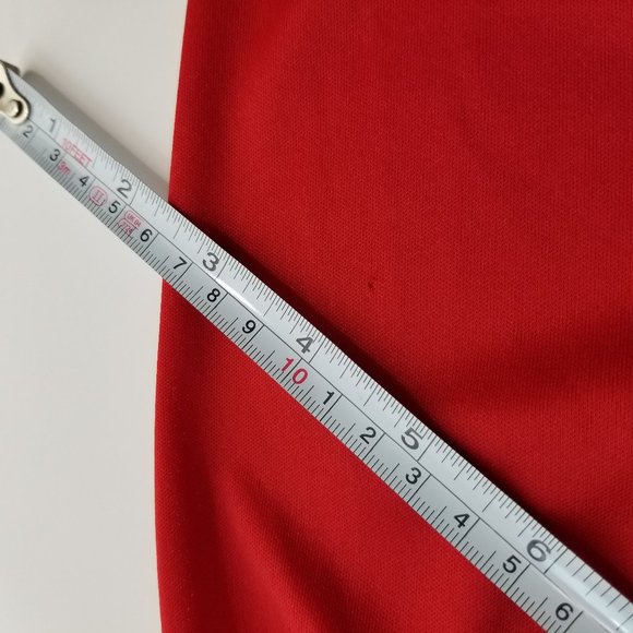 SOLD🌈1970s red polyester vampire maxi dress - Picture 7 of 7